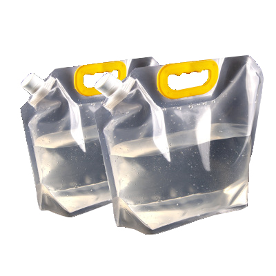 In stock high capacity 5L Stand Up Pouch With Spout Filling Machine Foldable Drinking Water Bag