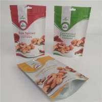 Heat Seal Food Grade Package With Ziplock Stand Up Pouch Cashew Nut Snack Food Packaging Bag